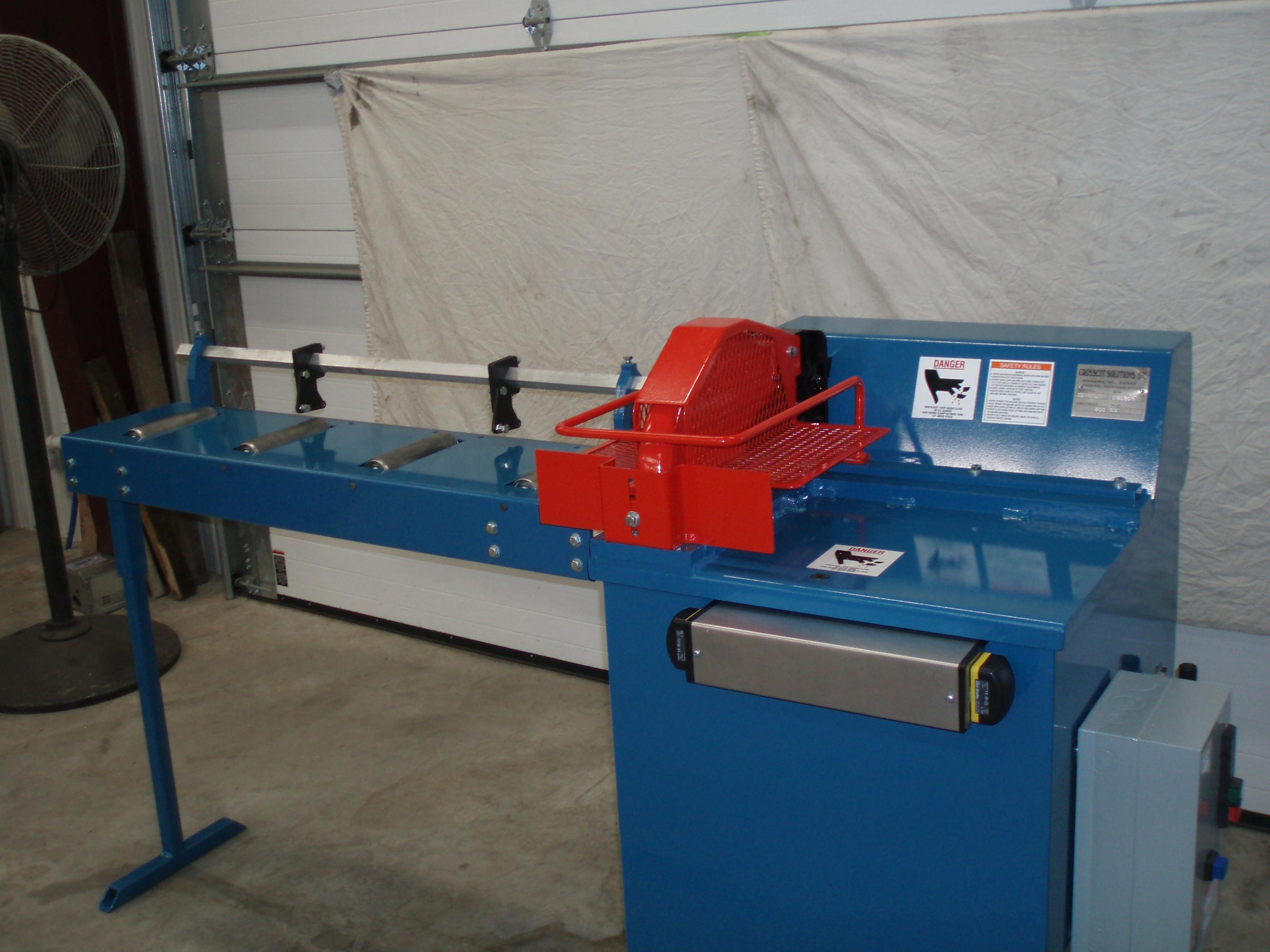 CSI Roller Outfeed Conveyor with Lumber Stops